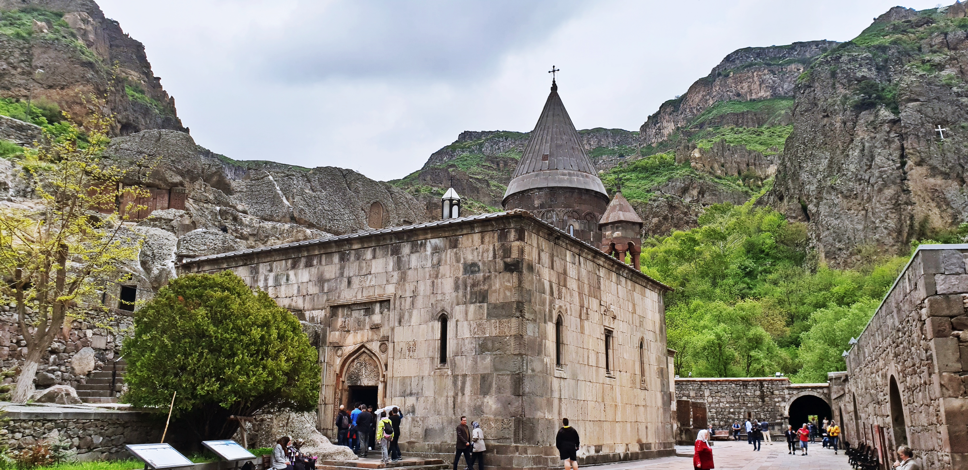 Geghard monastery is a UNESCO World Heritage site in Armenia