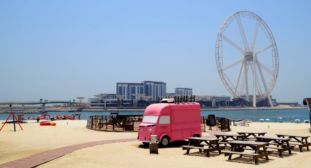View of one of my favourite places in Dubai - JBR Walk & Beach