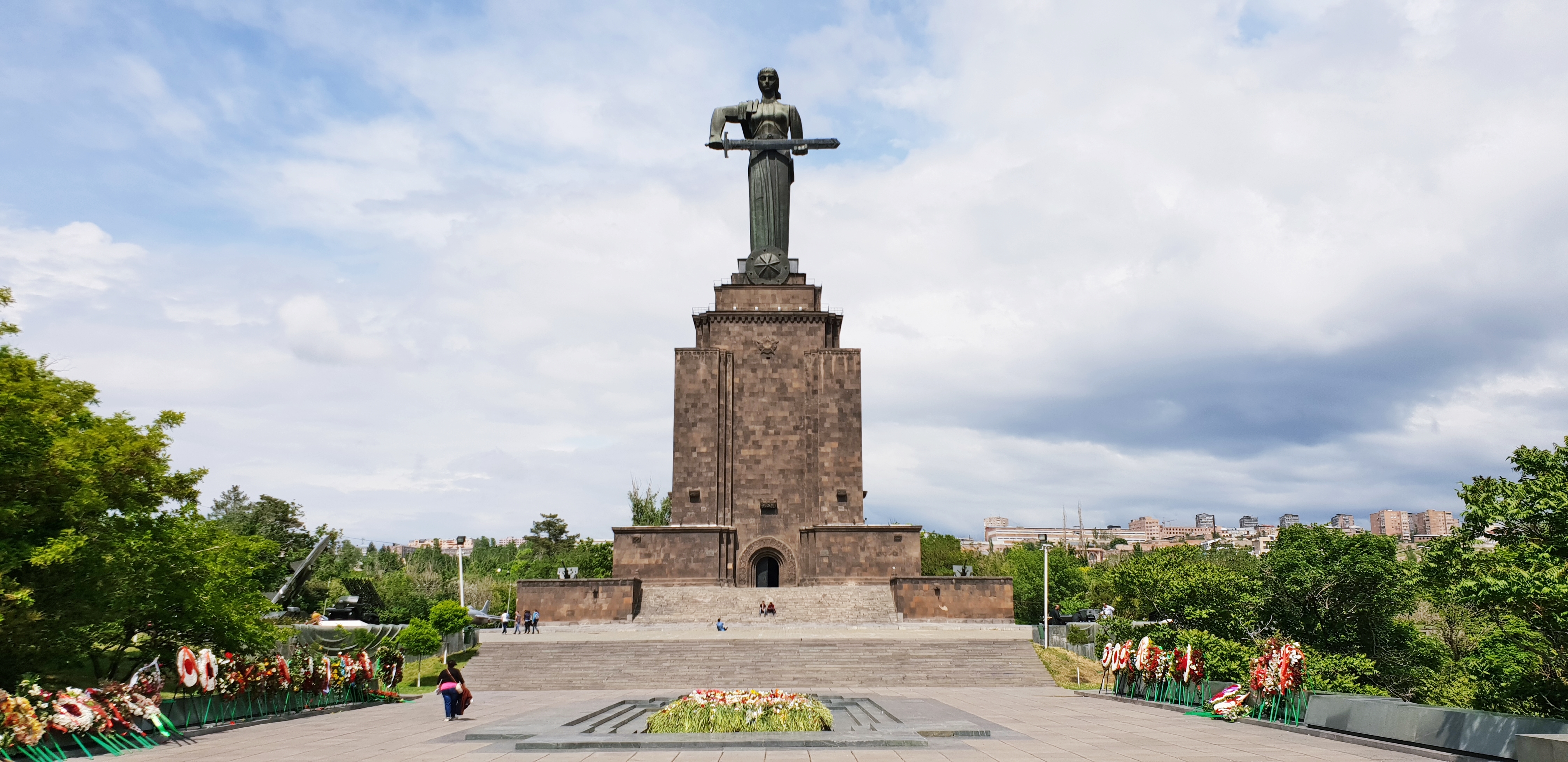 The Mother Armenia statue symbolises peace through strength & courage