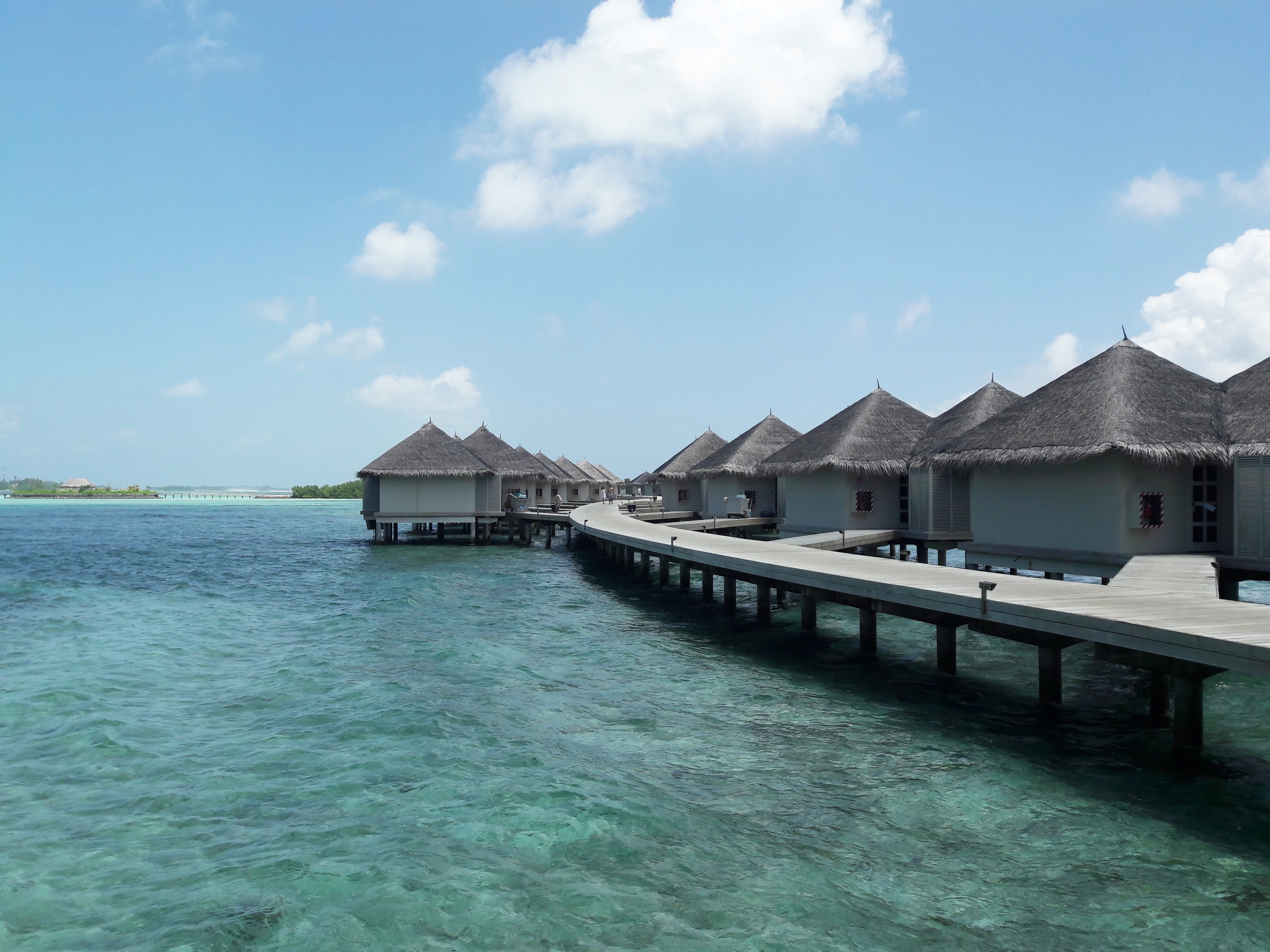 Surreal sight of the Water Bungalows at Cinnamon Dhonveli resort
