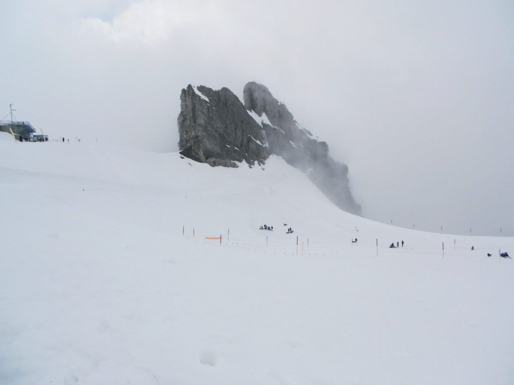 Snowy view from Mount Titlis!