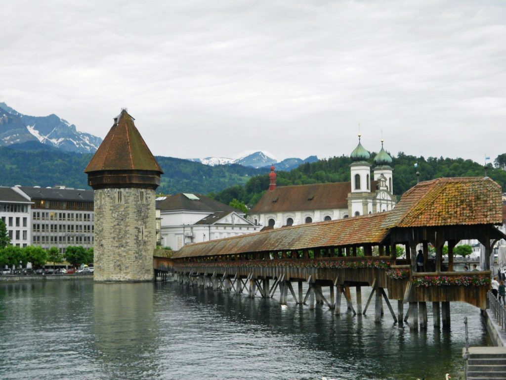 The alluring Kapellbrucke - Chapel Bridge in Lucerne
