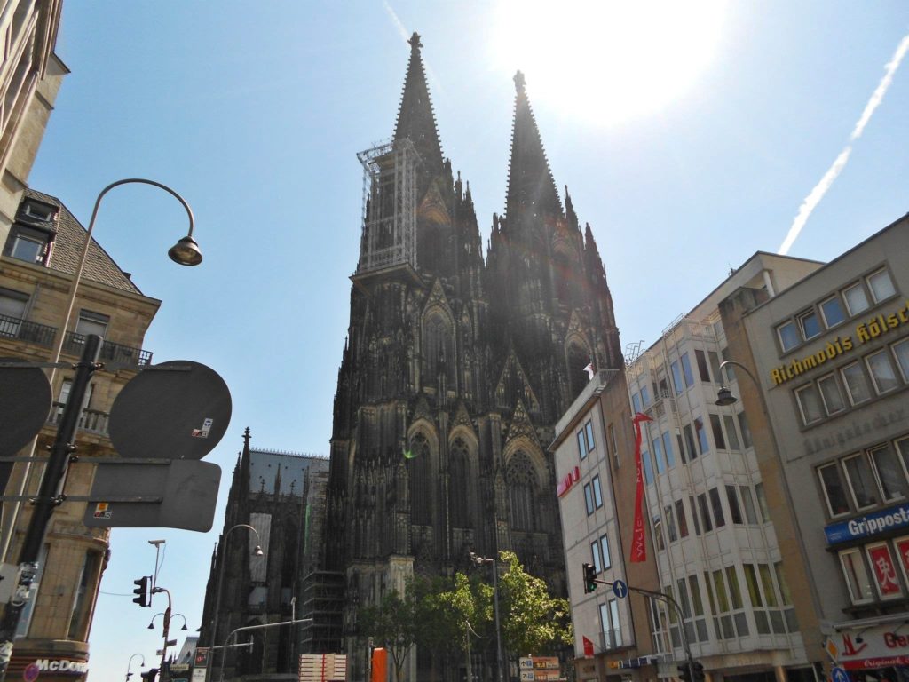 View of the Cologne cathedral from a distance
