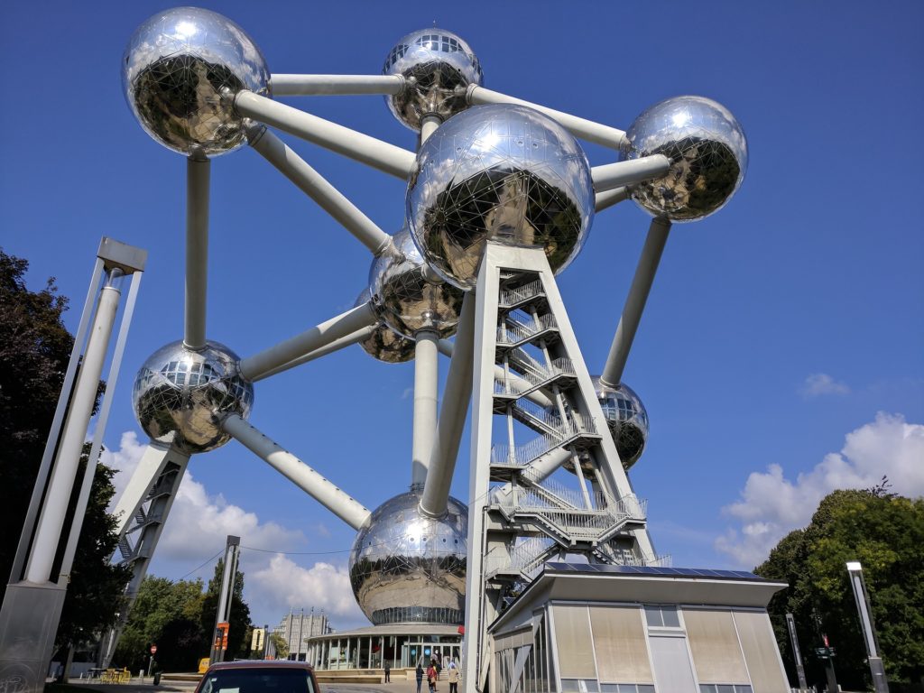 The famous Atomium in Brussels, Belgium