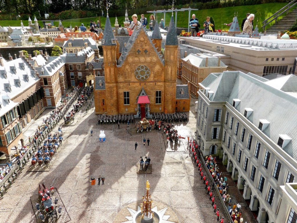 The beautiful miniature model of a typical Dutch town in Madurodam.