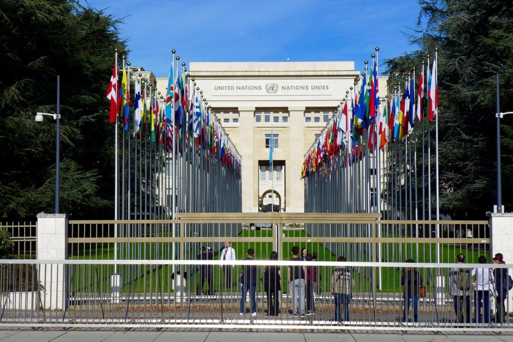 European headquarters of the UNO in Geneva, Switzerland