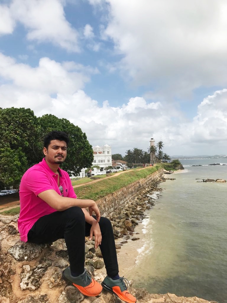 Chilling near the lighthouse at the Galle Fort
