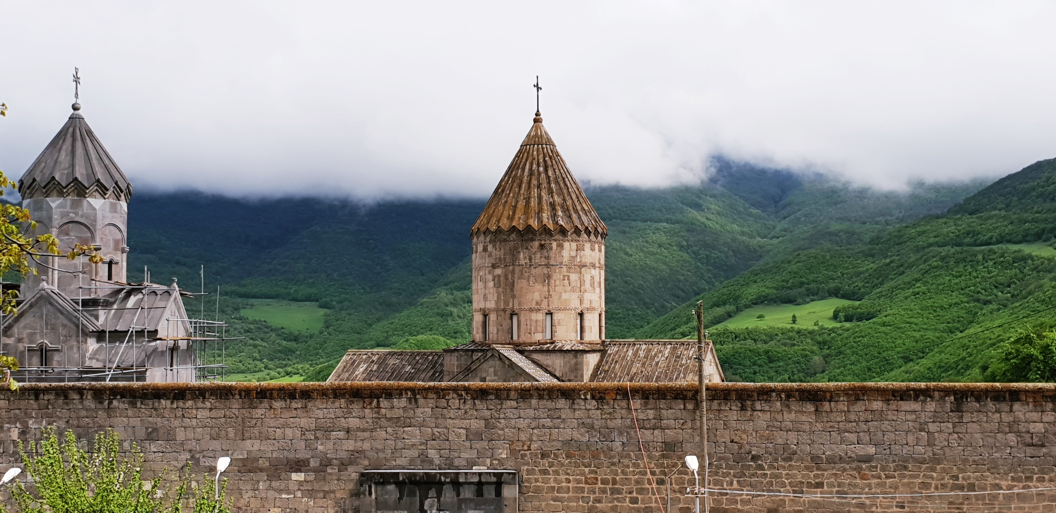 Surreal looking Tatev monastery when seen from the outside
