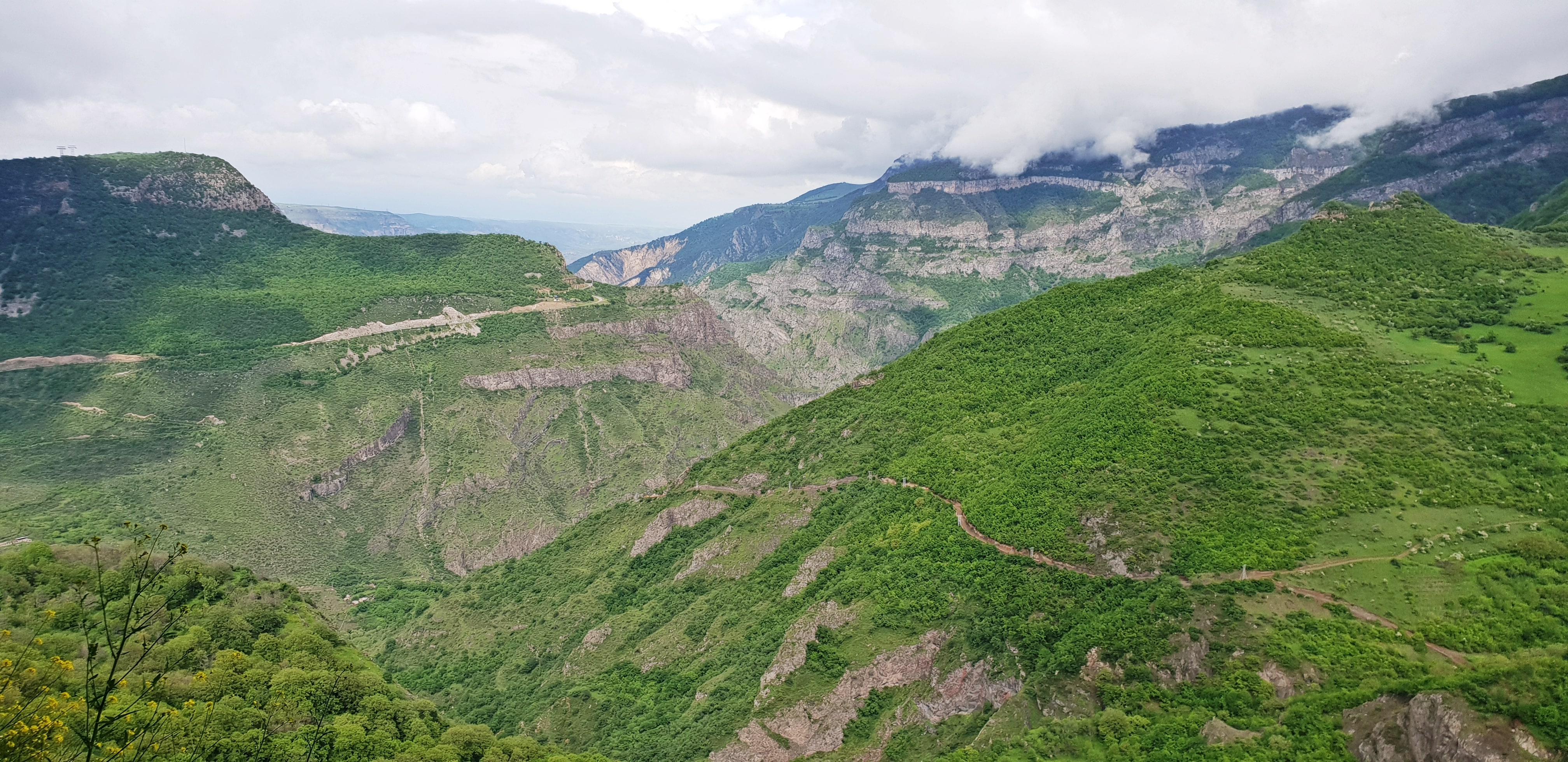 Beautiful sight during the "Wings of Tatev" cable-car ride