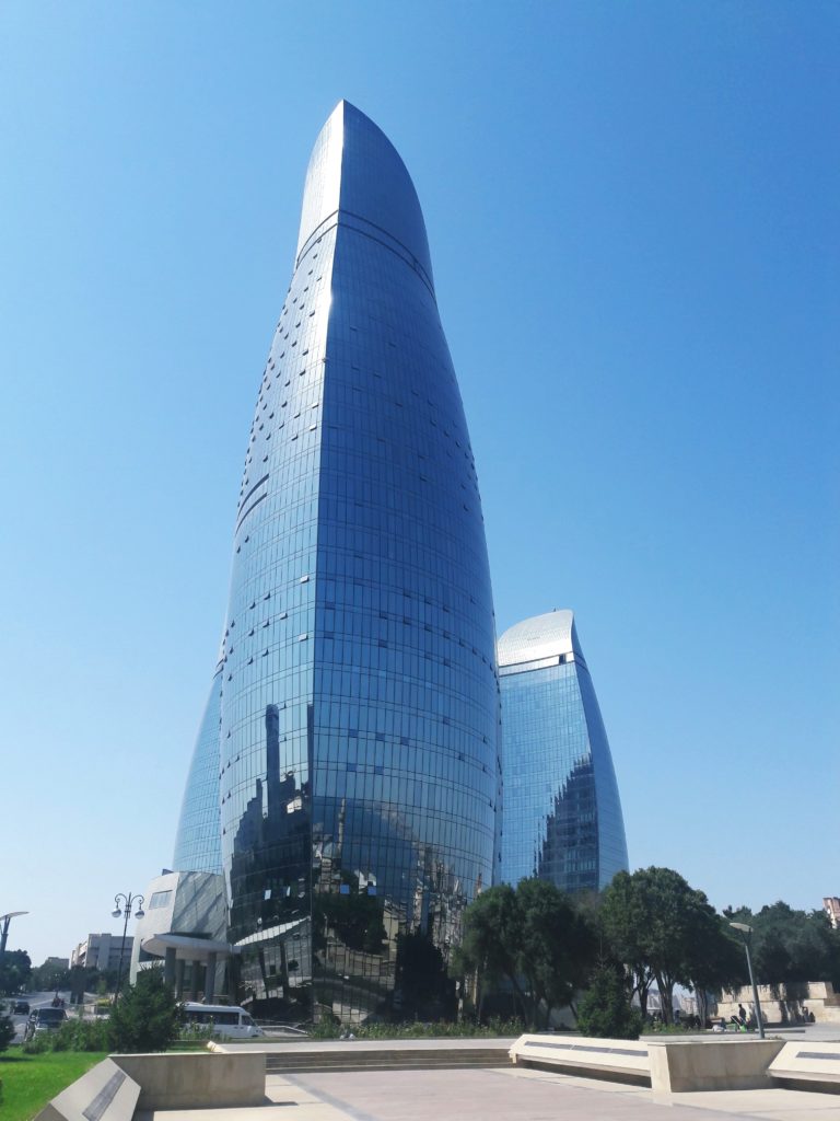 The famous Flame Towers of Azerbaijan