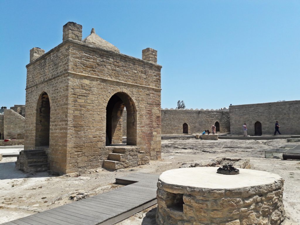 View of the Ateshgah or the Eternal Fire Temple of Baku