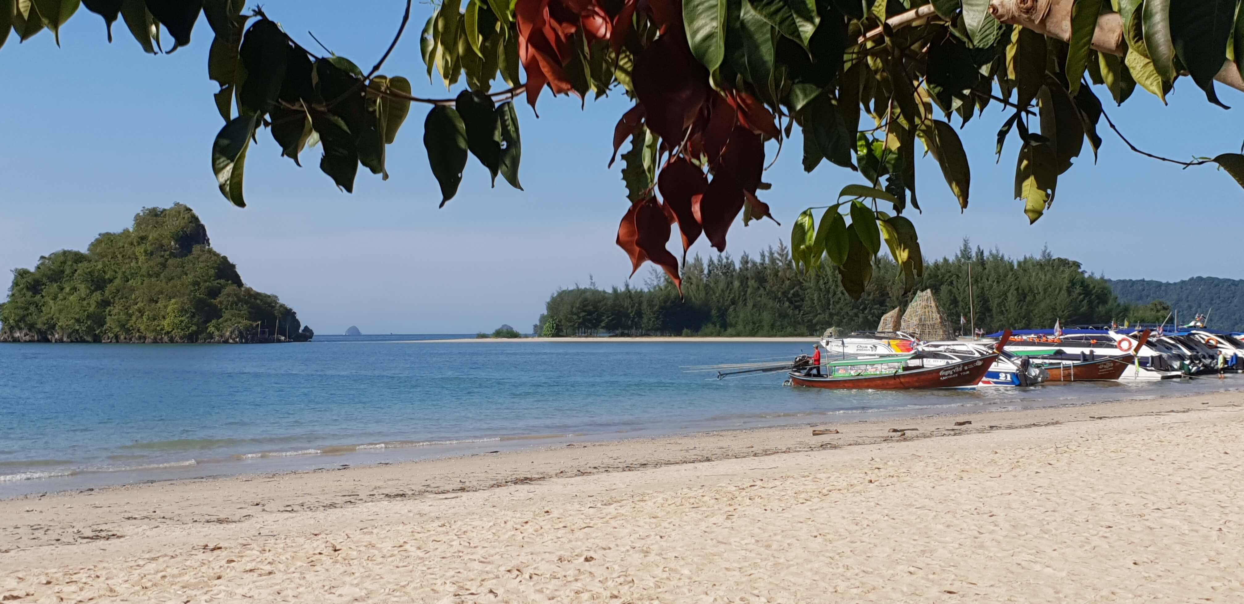 The day trip from Krabi to Phi Phi island starts from the Nopparat Thara Pier at Ao Nang beach