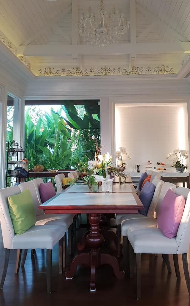 Classy luxurious interiors of the cafe in Content Villa, Chiang Mai