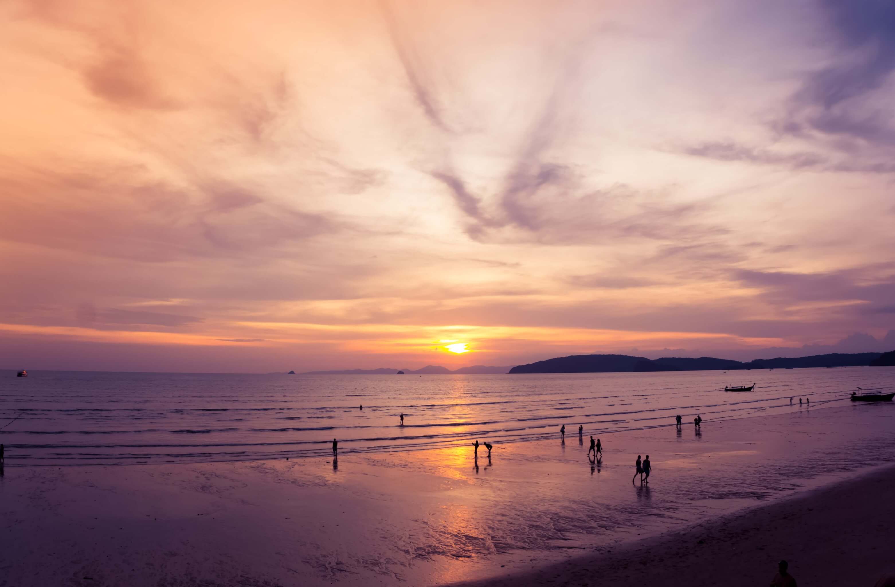 Sunset at Ao Nang beach