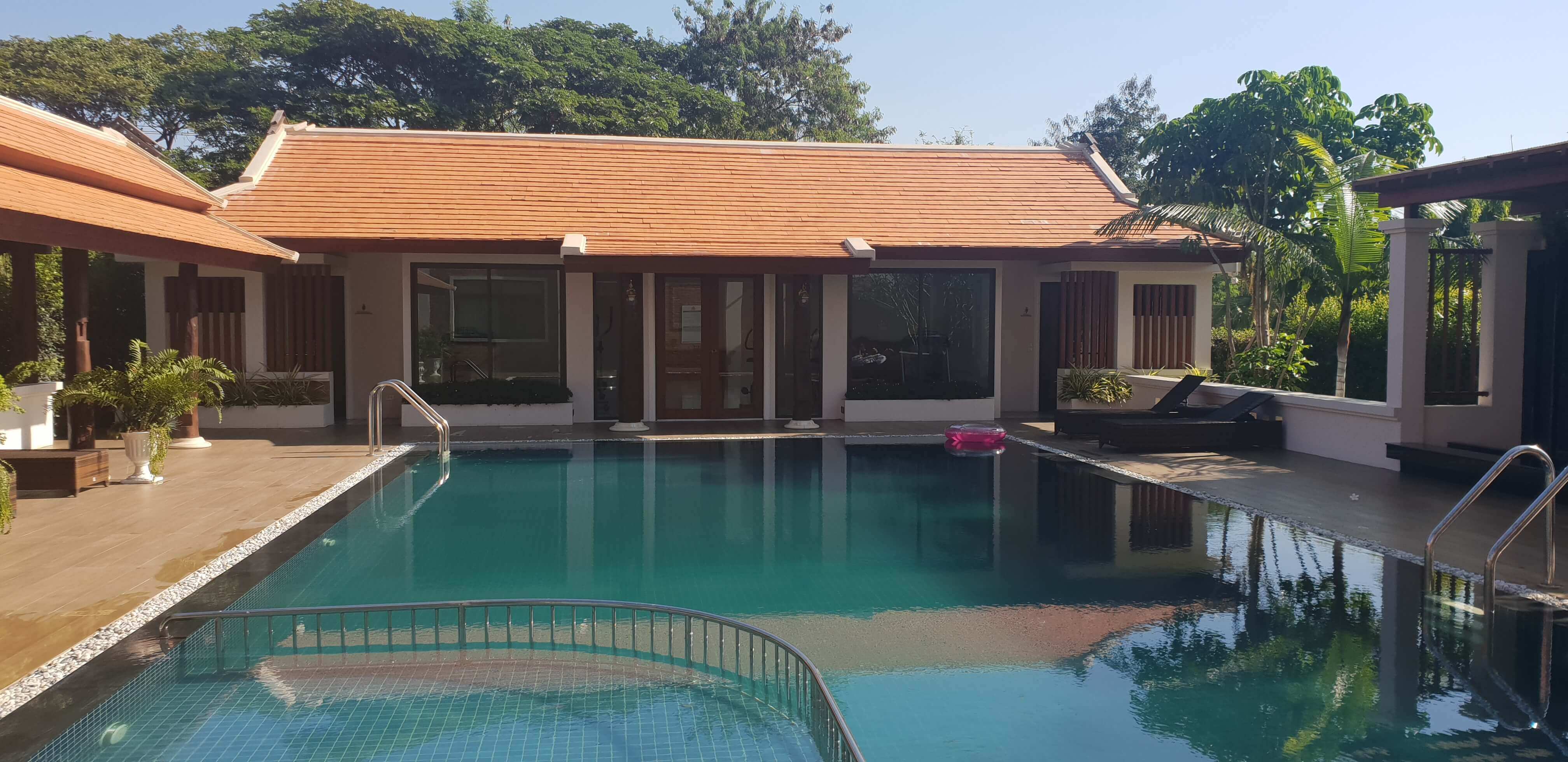 The pool area in Content Villa, Chiang Mai