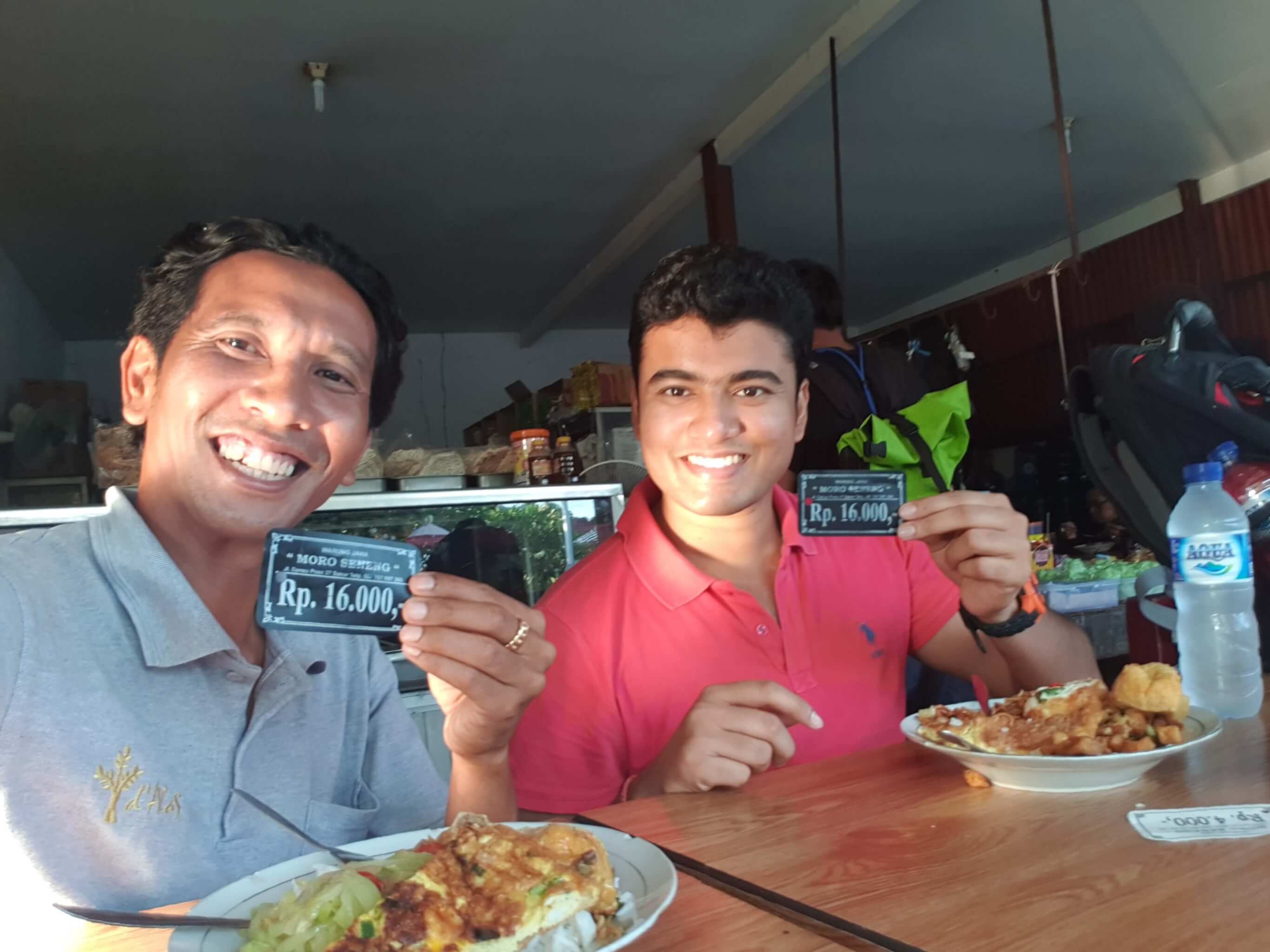 My guide Ariyana and I enjoying a tasty Indonesian lunch at Warung Jawa
