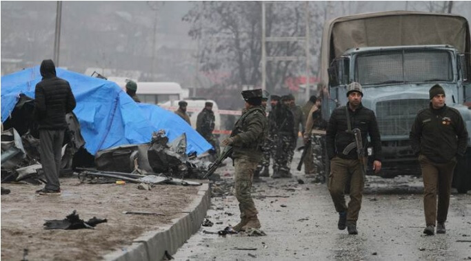 The horrible sight immediately after the Pulwama terror attack