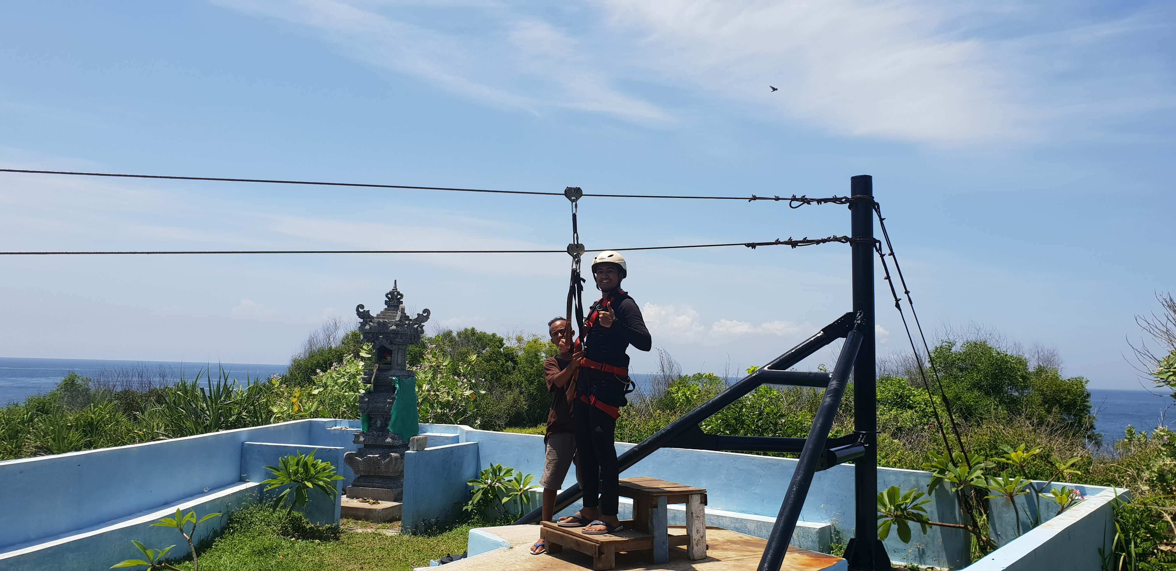 The Abyss Zipline in Nusa Ceningan is one of the best activities to do in your 10 day Bali itinerary