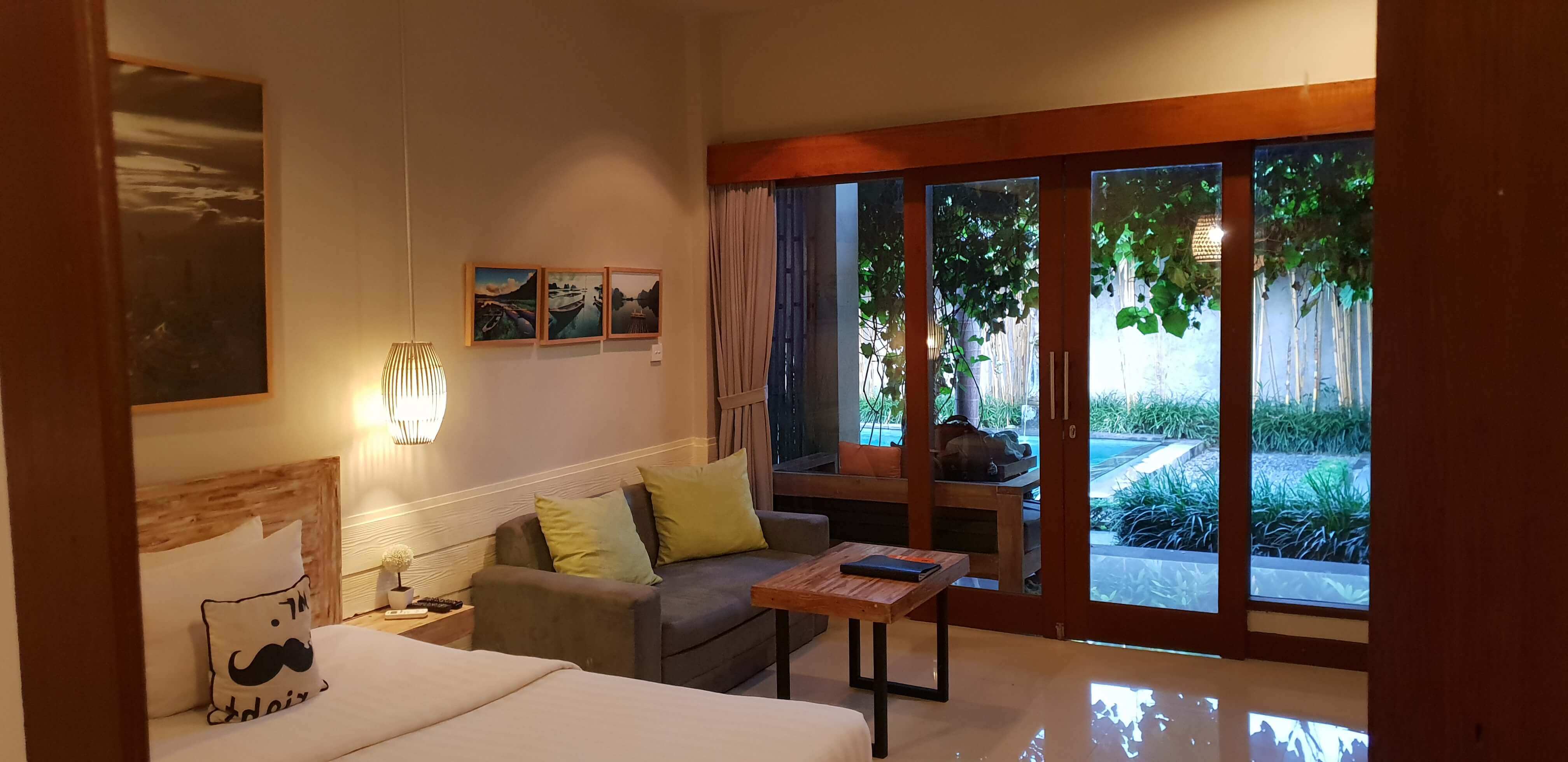The rooms in Moksha have all the modern amenities that you'd expect from a good hotel 