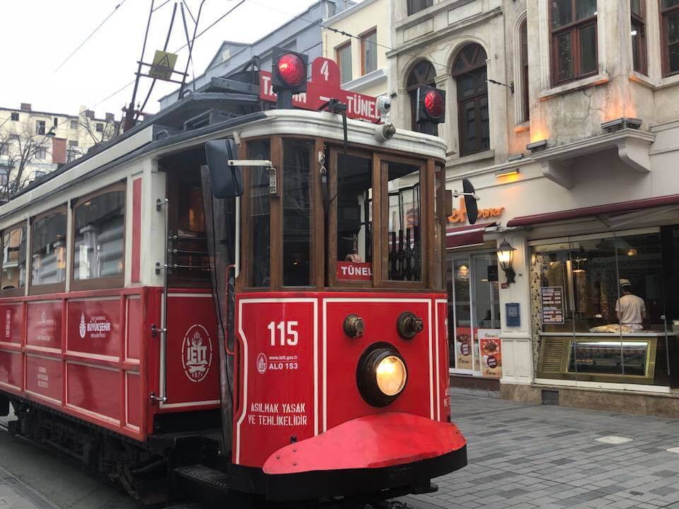 The best way to explore Taksim Square is via a tram ride