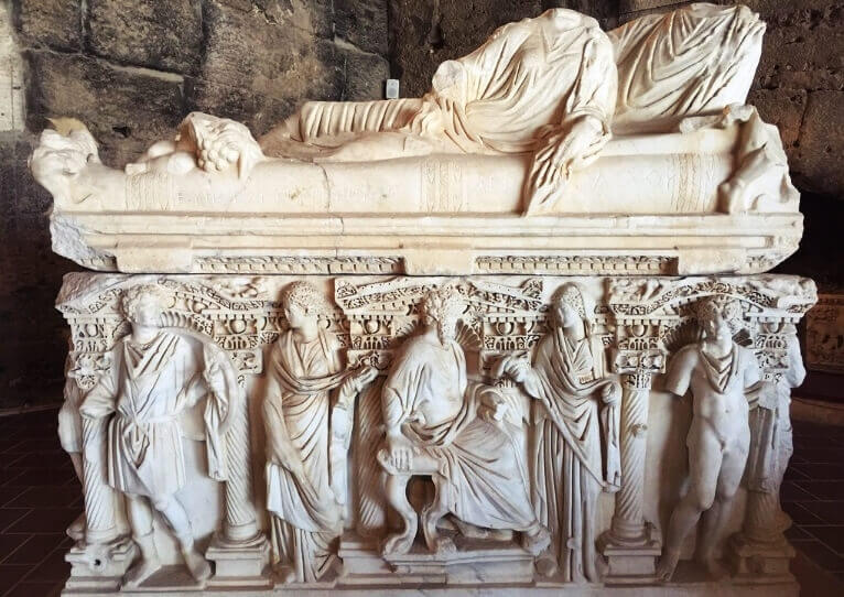 Impressive sculptures and carvings inside the Hierapolis Archaeological Museum