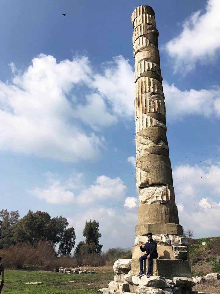 Me resting my butt at the ruins of the Temple of Artemis in Ephesus