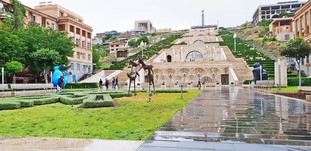 The Cafesjian Centre for the Arts in the Yerevan Cascade in Armenia