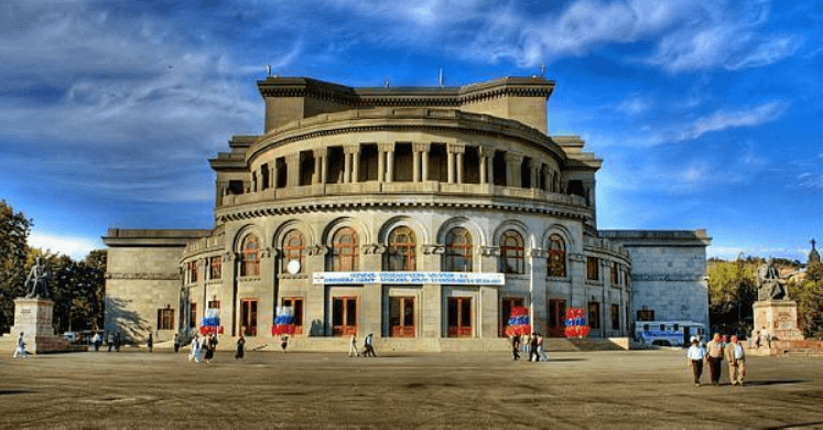 The Grand Opera and Ballet Theatre is Yerevan