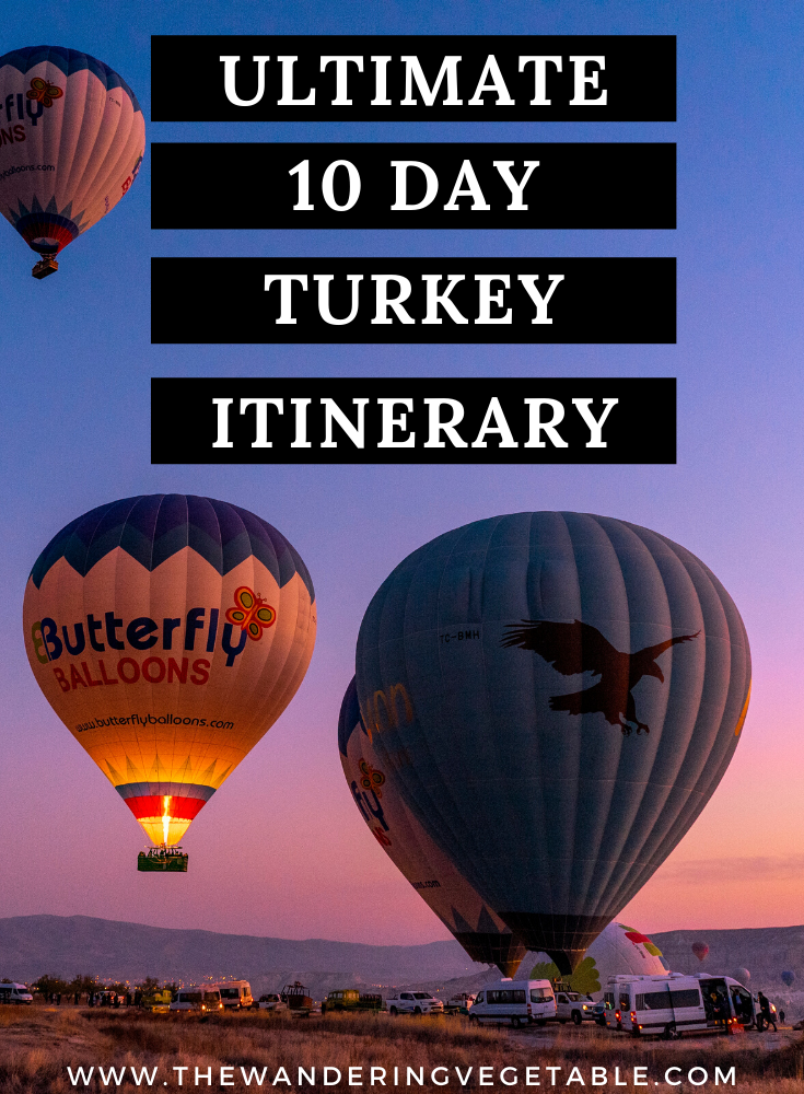 The best 10 day Turkey travel itinerary which includes places like Istanbul, Pamukkale, Ephesus and Cappadocia
