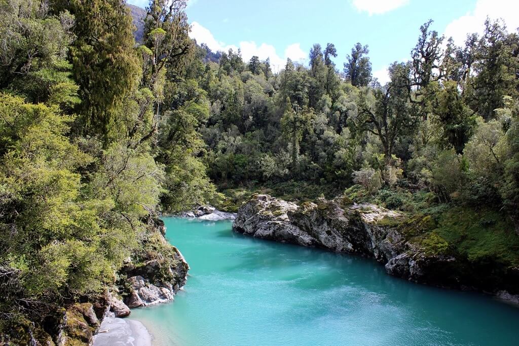 Visiting the Hokitika Gorge is one of the top things to do in New Zealand South Island