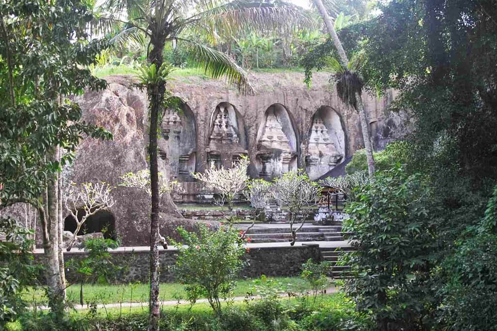 Gunung Kawi Temple is a unique archaeological site in Bali that is set within a valley