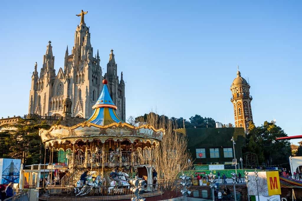Mount Tibidabo is a fantastic place in Barcelona to enjoy a day out