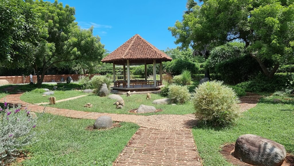 At the Auroville Botanical Gardens you will get to enjoy the sight of neatly landscaped gardens while walking along uniquely patterned pathways