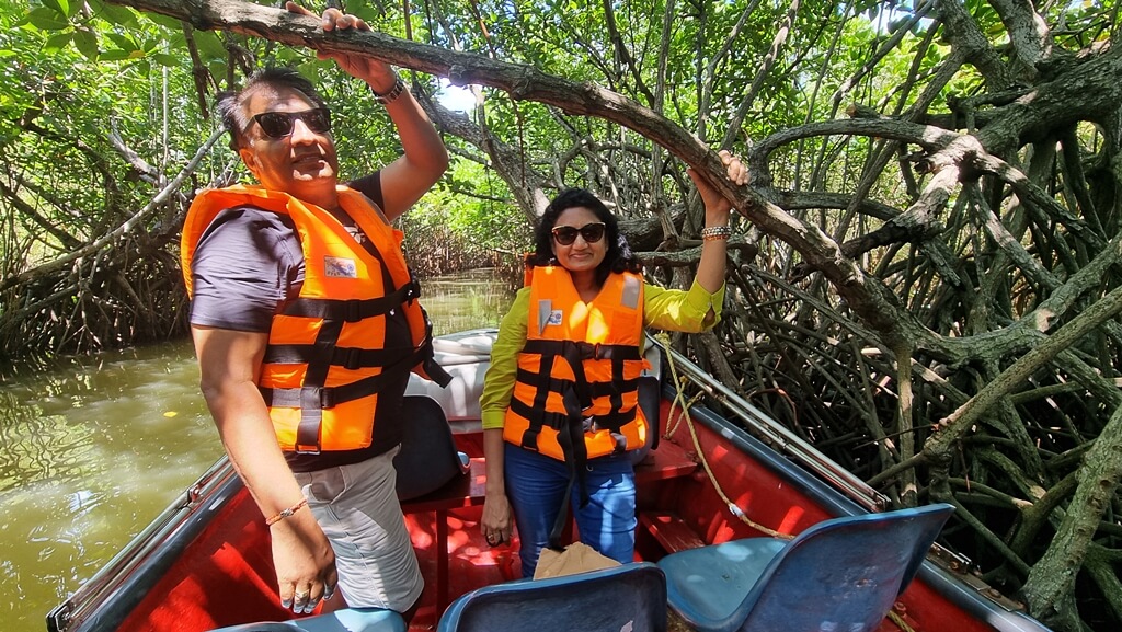 Boating through Pichavaram mangrove forests is one of the most adventurous things to do near Pondicherry with family