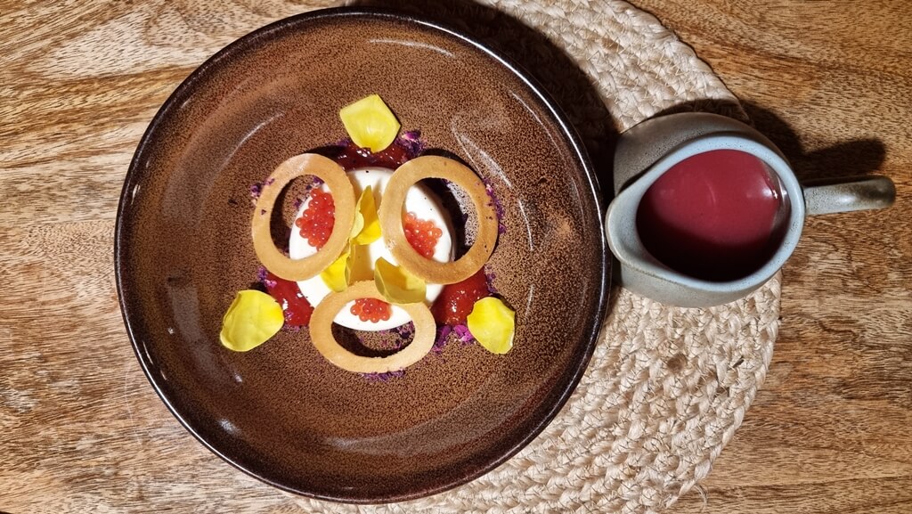 A delightfully luscious and tasty dessert served at Tsas by Dolkhar