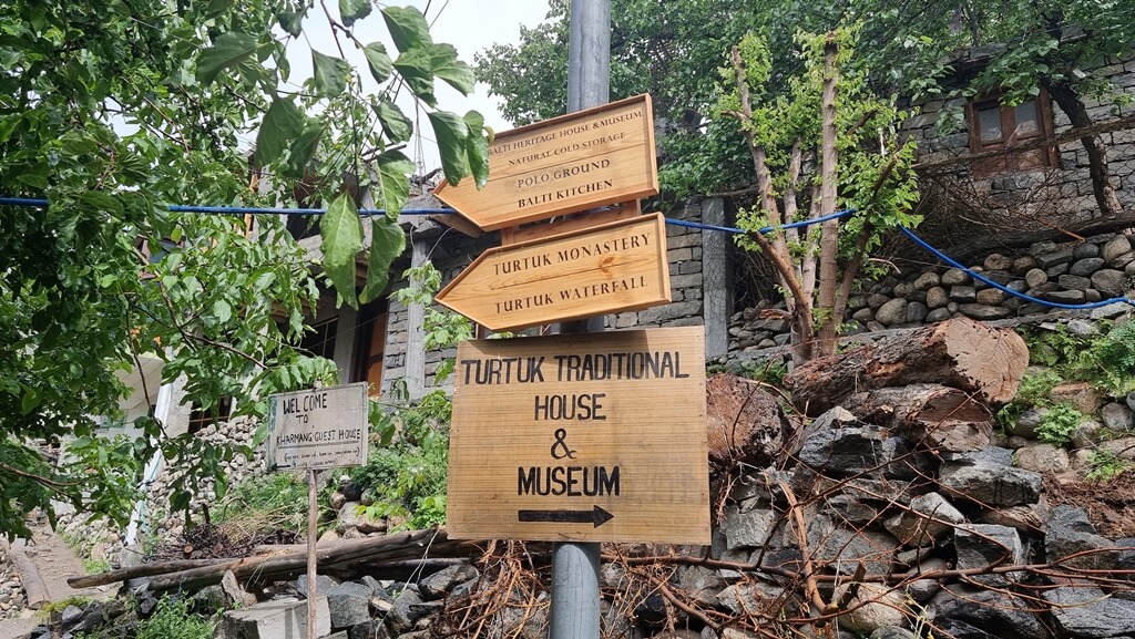 At the entrance you'll see signboards of various places you can explore in the Turtuk village during your village walk