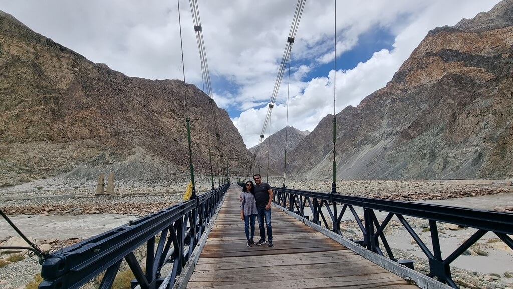 My parents at the legendary Chalunka Bridge which belonged to Pakistan until 1971 when India defeated Pakistan in the war and gained back the territory