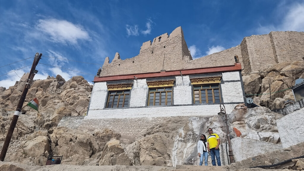 My parents exploring the Shey Palace & Monastery