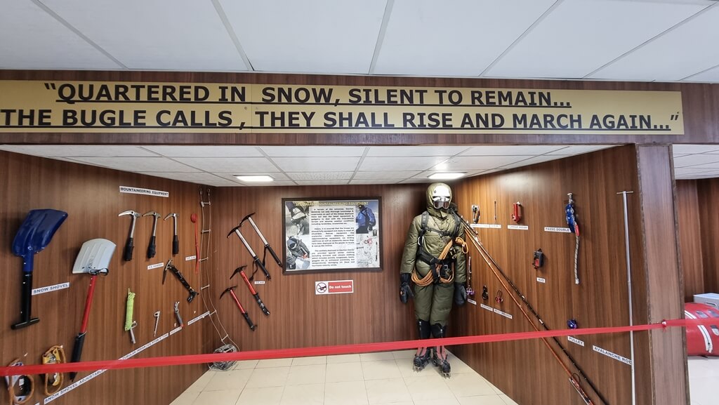 The Hall of Fame houses exhibits of Indian army gear besides historical exhibits from Indo-Pak wars, war weapons, a war memorial, and a souvenir shop